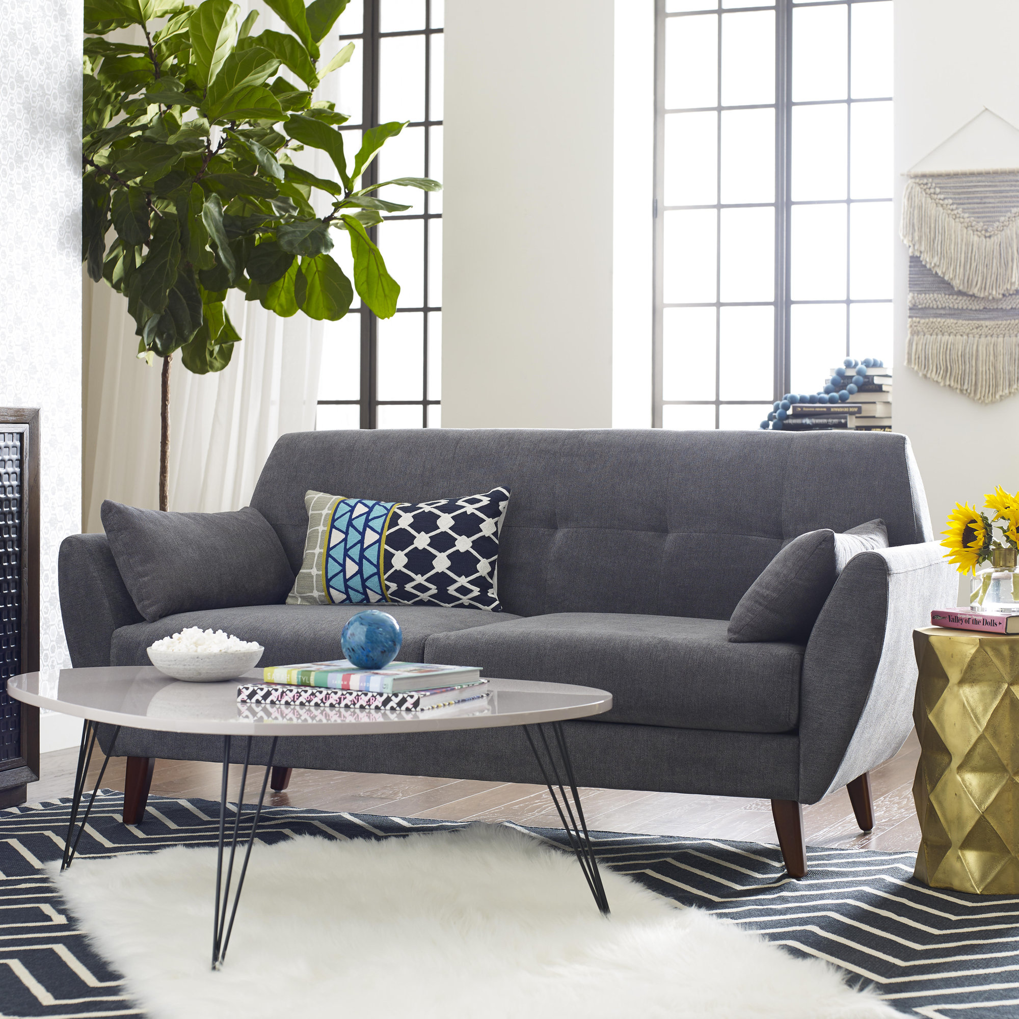 Elle Decor Amelie MidCentury Modern Sofa & Reviews Wayfair